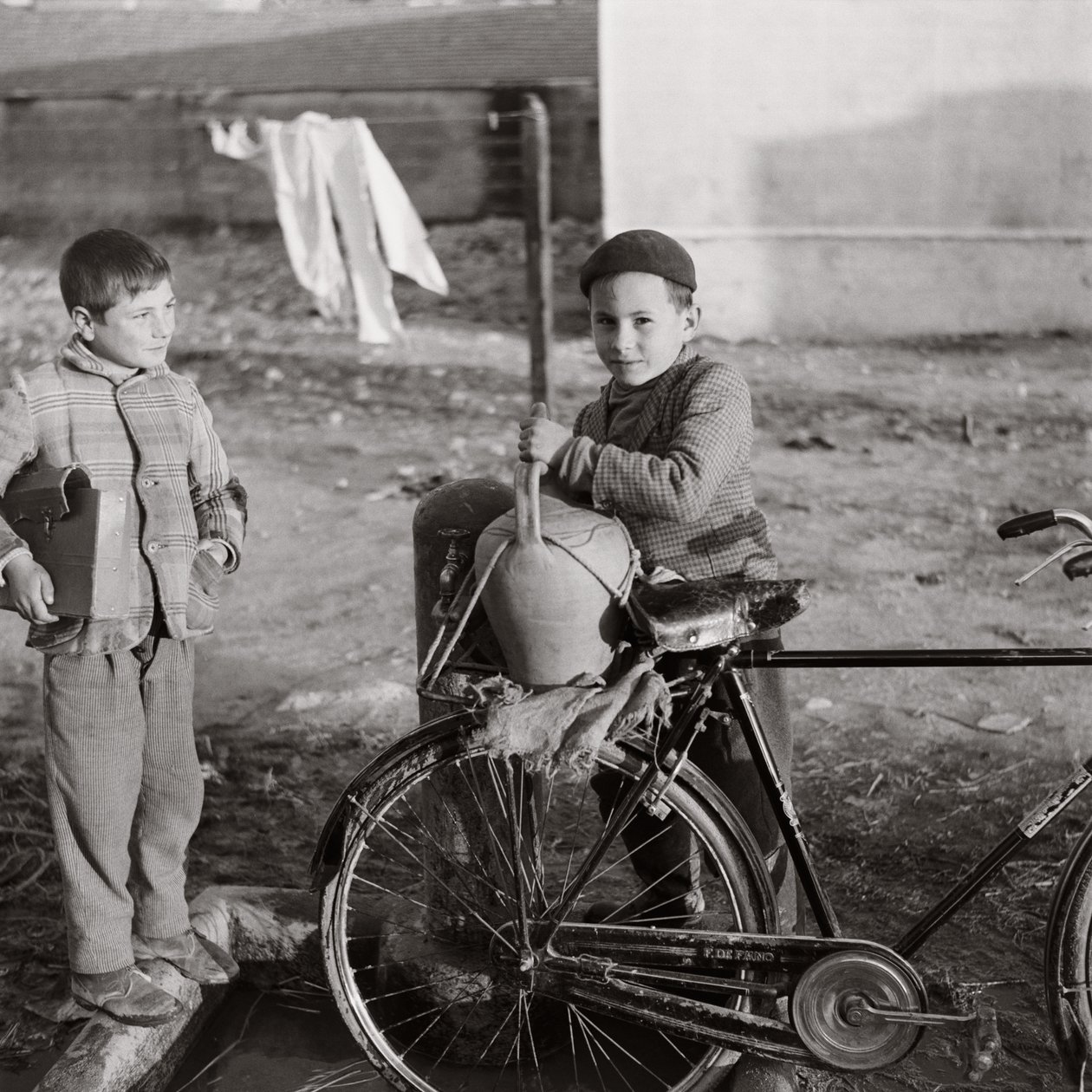 Child Water Carrier on Bicycle by Ando Gilardi