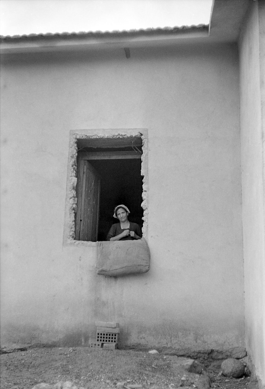 Crotone Countryside - Woman at the Unfinished Window by Ando Gilardi