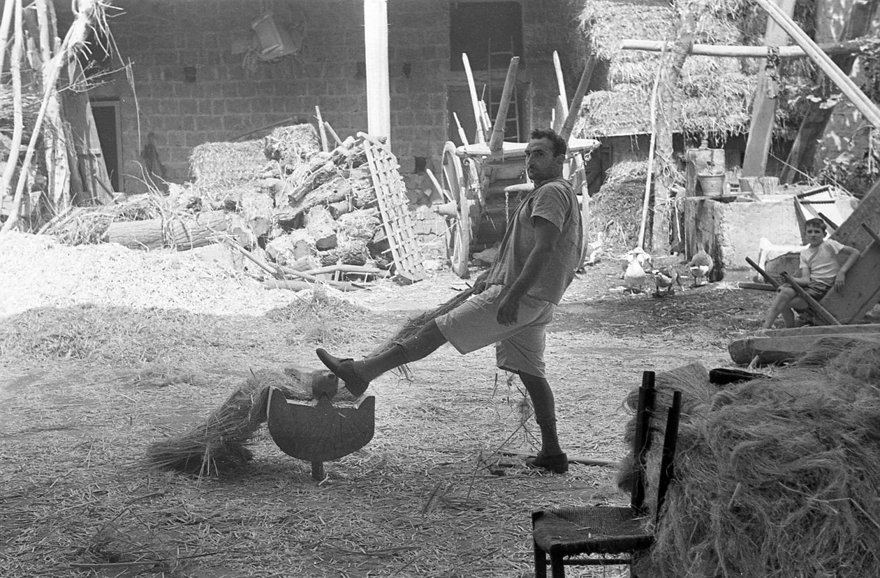 Hemp Processing in the Courtyard by Ando Gilardi