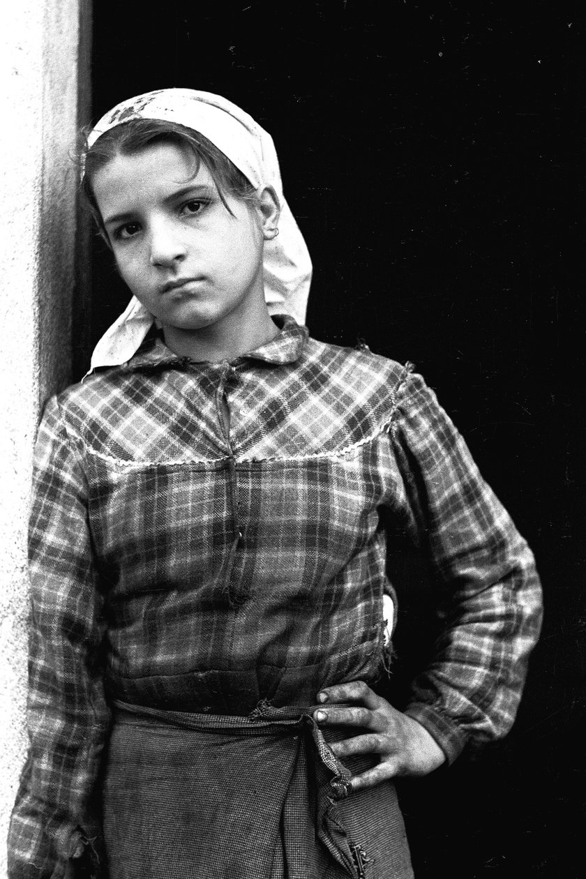 Young Girl Working as Olives Picker in Calabria, Italy, c.1955 by Ando Gilardi