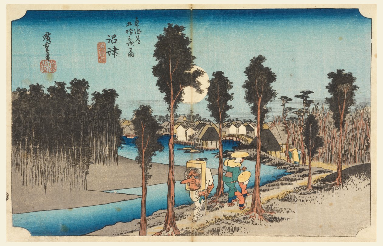 Numazu Evening, in The Fifty-Three Stations of the Tokaido Road by Ando Hiroshige