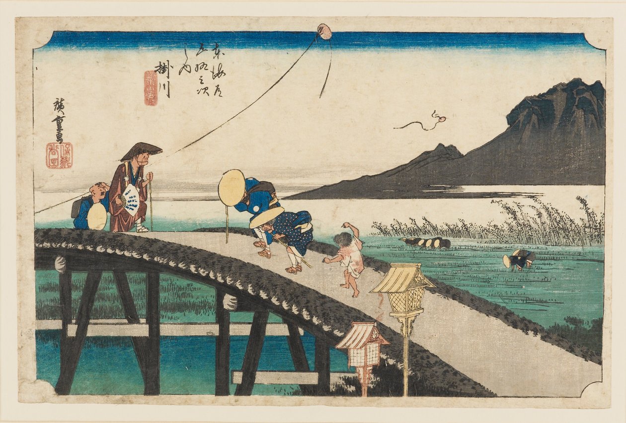Woodblock Print - Kakegawa Akibayama enbo by Ando Hiroshige