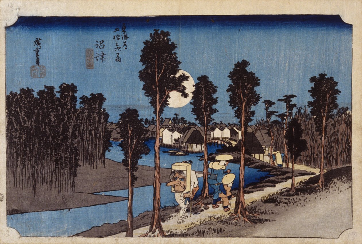 Dusk Scene In Numazu, #13 by Ando or Utagawa Hiroshige