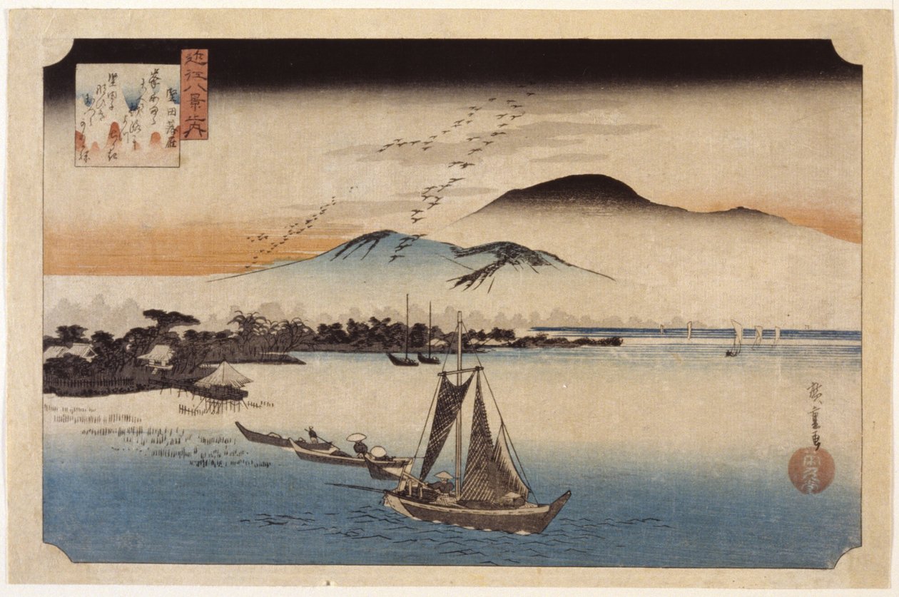 Geese Homing At Katata by Ando or Utagawa Hiroshige