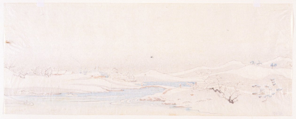 Winter Landscape. Provinces Series. by Ando or Utagawa Hiroshige