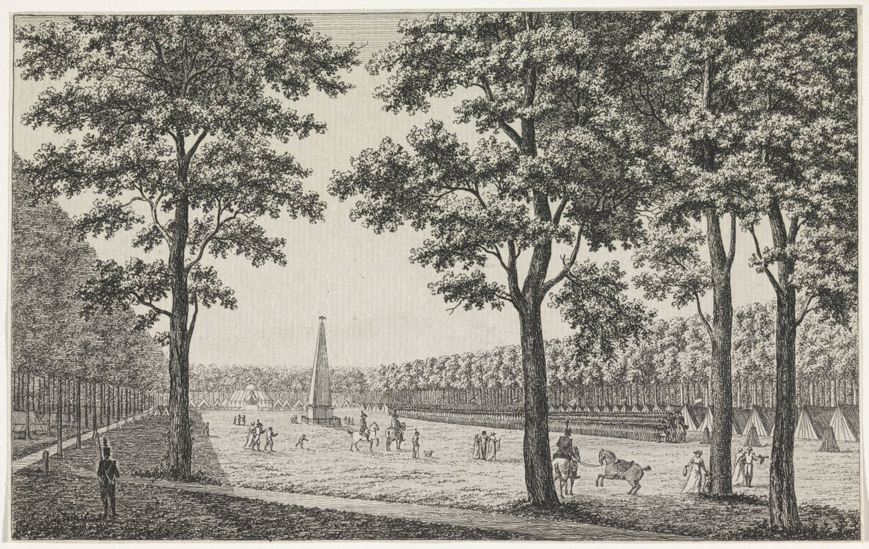 View of the French Camp on the Malieveld in The Hague in Honor of the Accession of Louis Napoleon by André