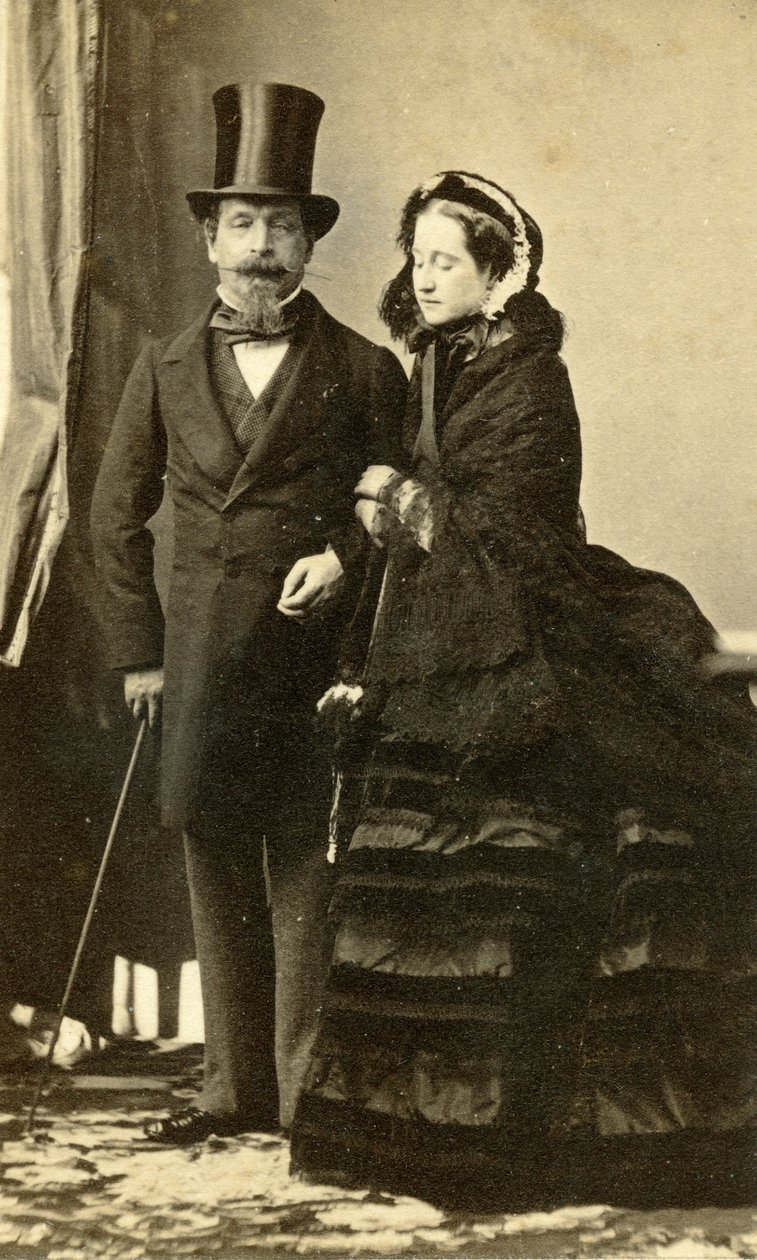 Emperor Napoleon III and Empress Eugénie by Andre Adolphe Eugene Disderi