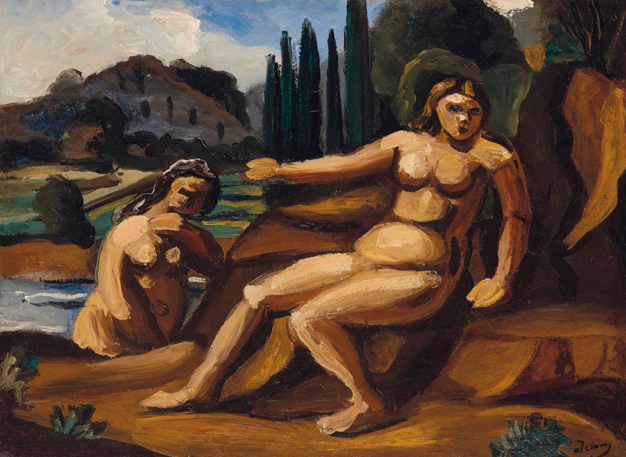 Two Bathers in a Landscape by Andre Derain