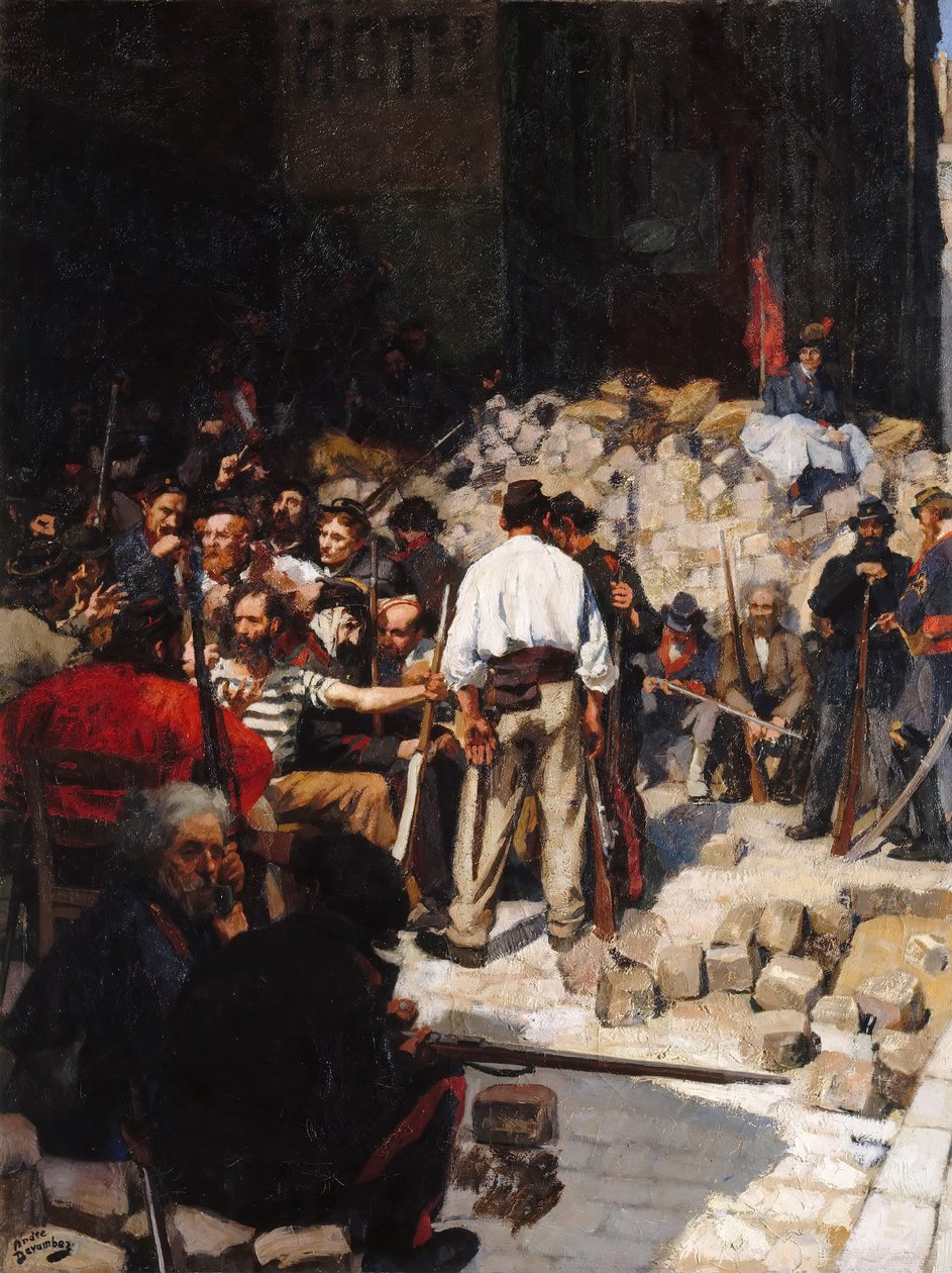 Barricade, the Paris Commune, May 1871 by André Victor Édouard Devambez