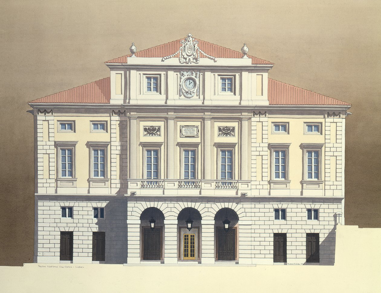 Teatro Nacional de San Carlos, Lisbon, Portugal by Andras Kaldor