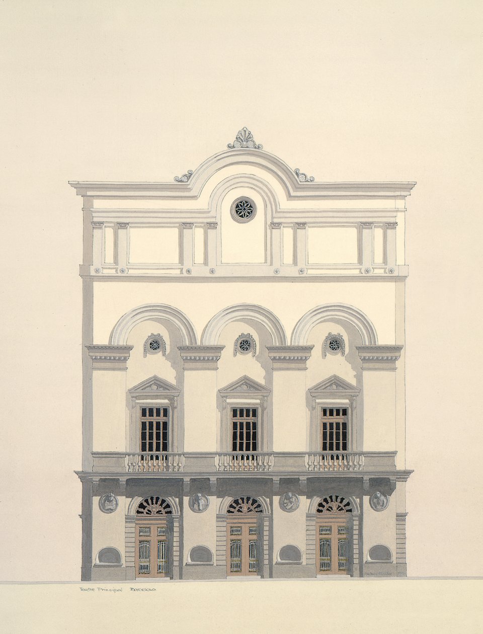 Teatro Principal, Barcelona, Spain by Andras Kaldor
