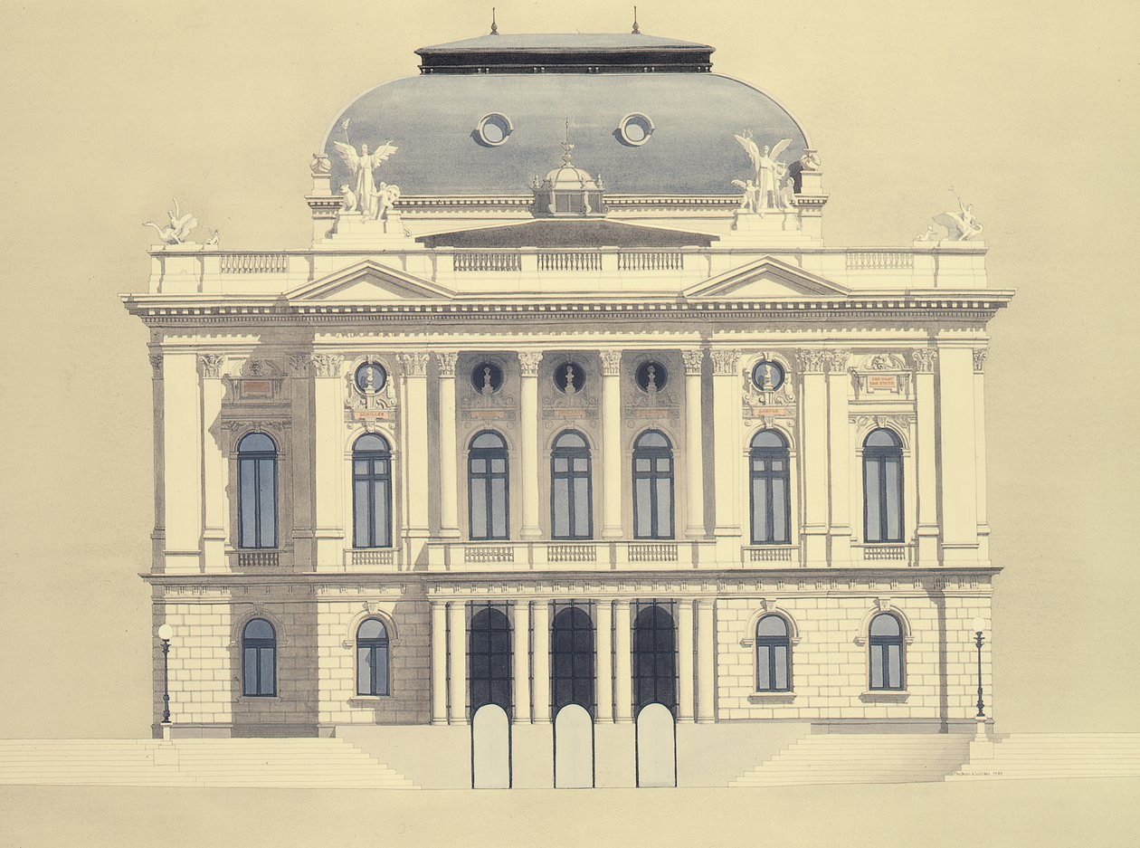 Zurich Opera House, Zurich, Switzerland by Andras Kaldor
