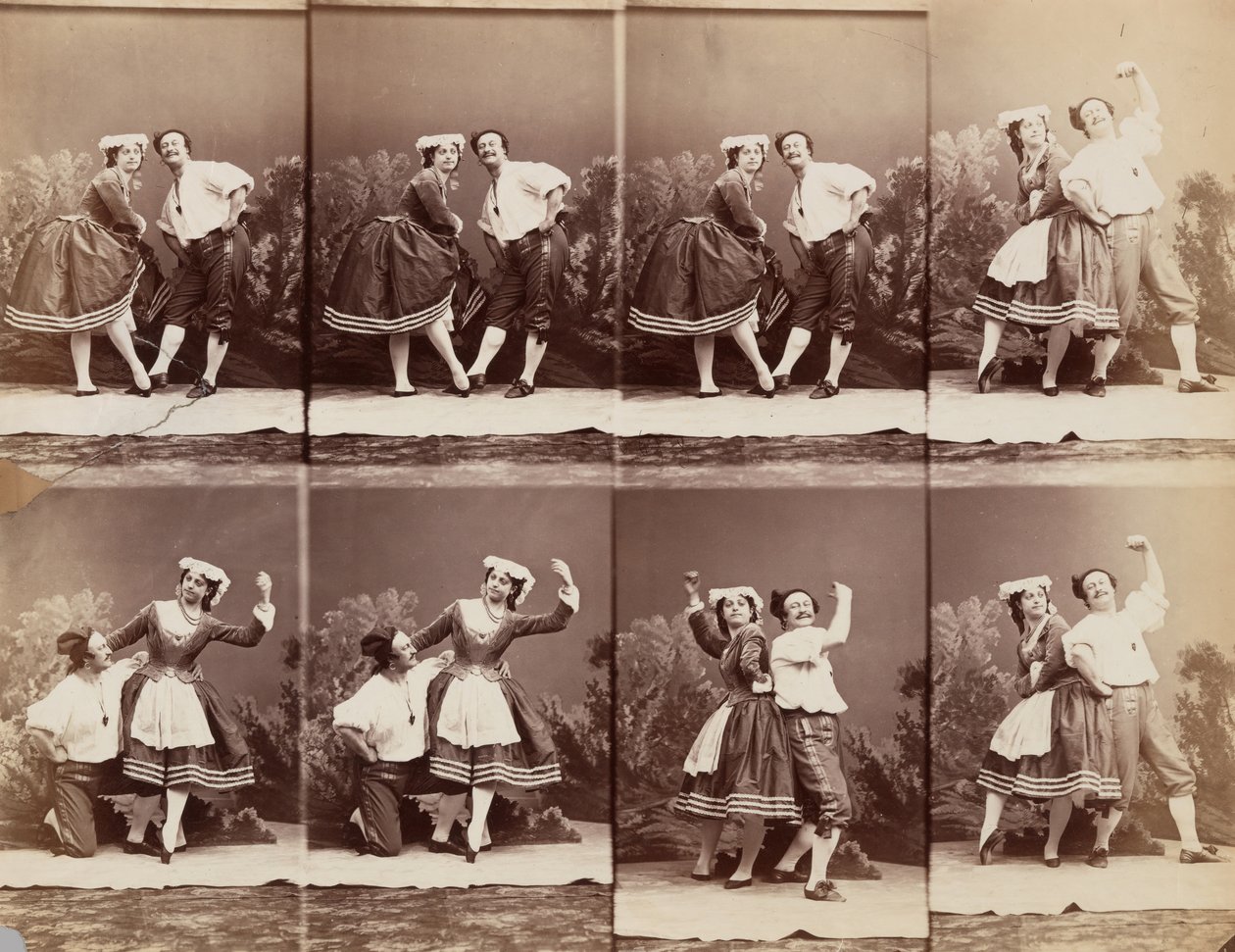 Eugénie Schlosser et Coralli by Andre Adolphe Eugene Disderi
