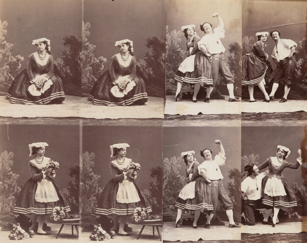 Eugénie Schlosser and Coralli, 1863 by Andre Adolphe Eugene Disderi