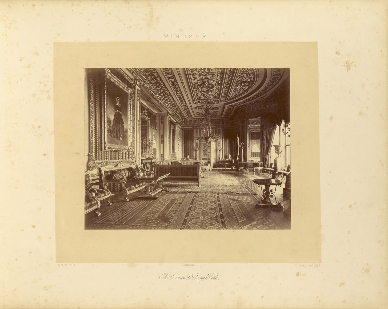 The Crimson Drawing Room by Andre Adolphe Eugene Disderi