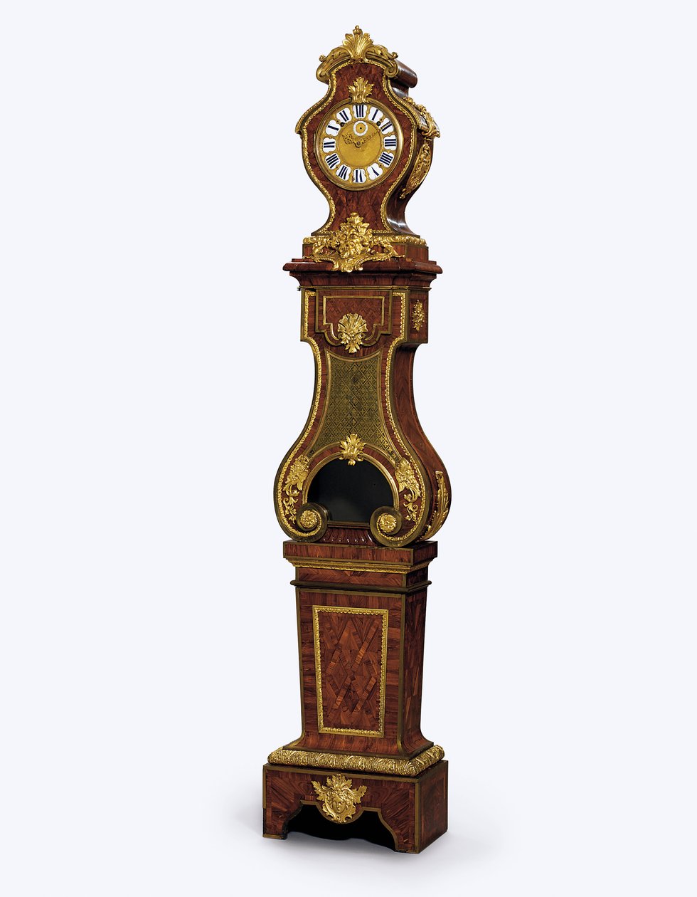 A Regency Ormolu-Mounted Quarter Striking Clock by Andre Charles (attr. to) Boulle