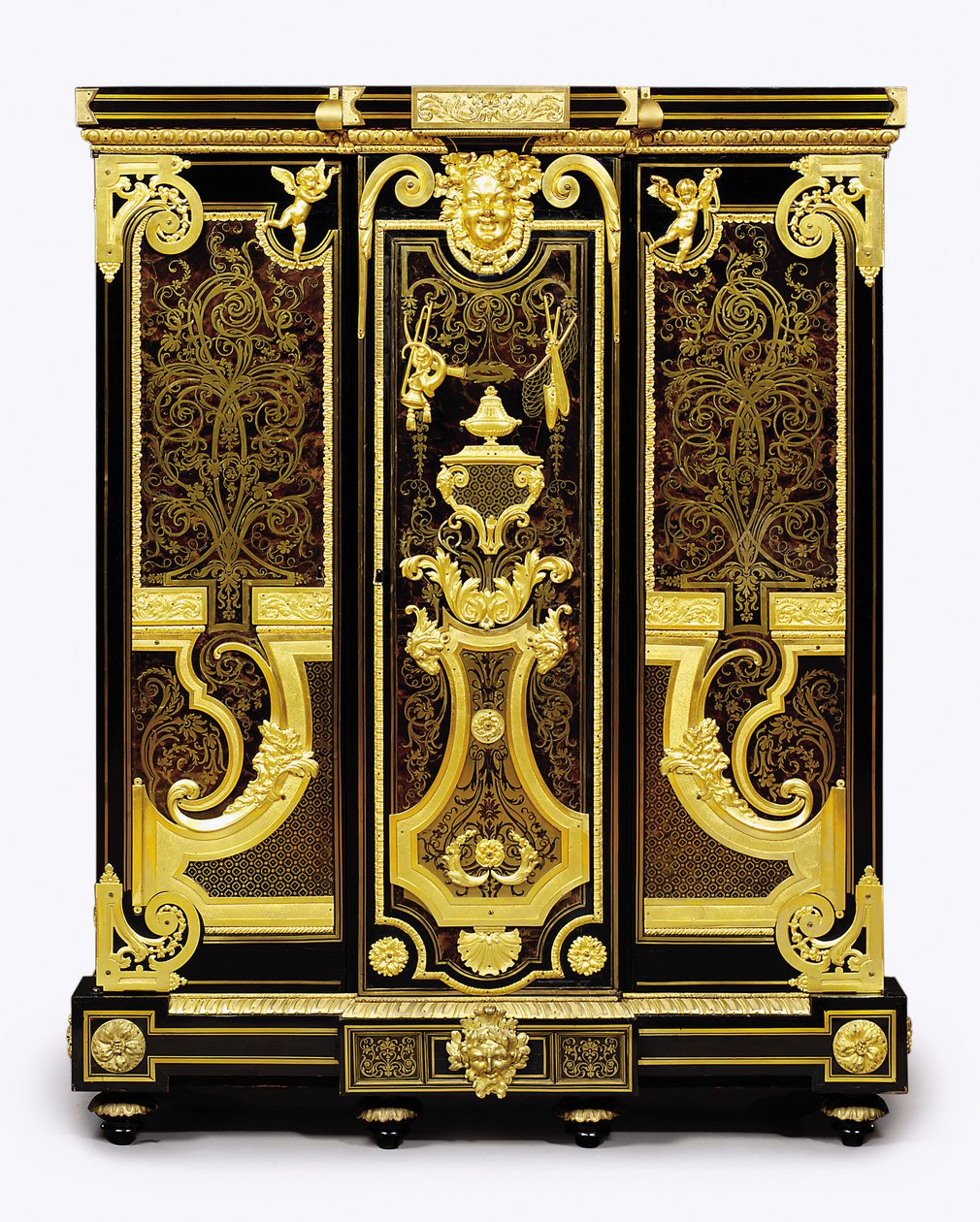 A Louis XIV Ormolu-Mounted Petite Armoire, 1700-10 by Andre Charles Boulle