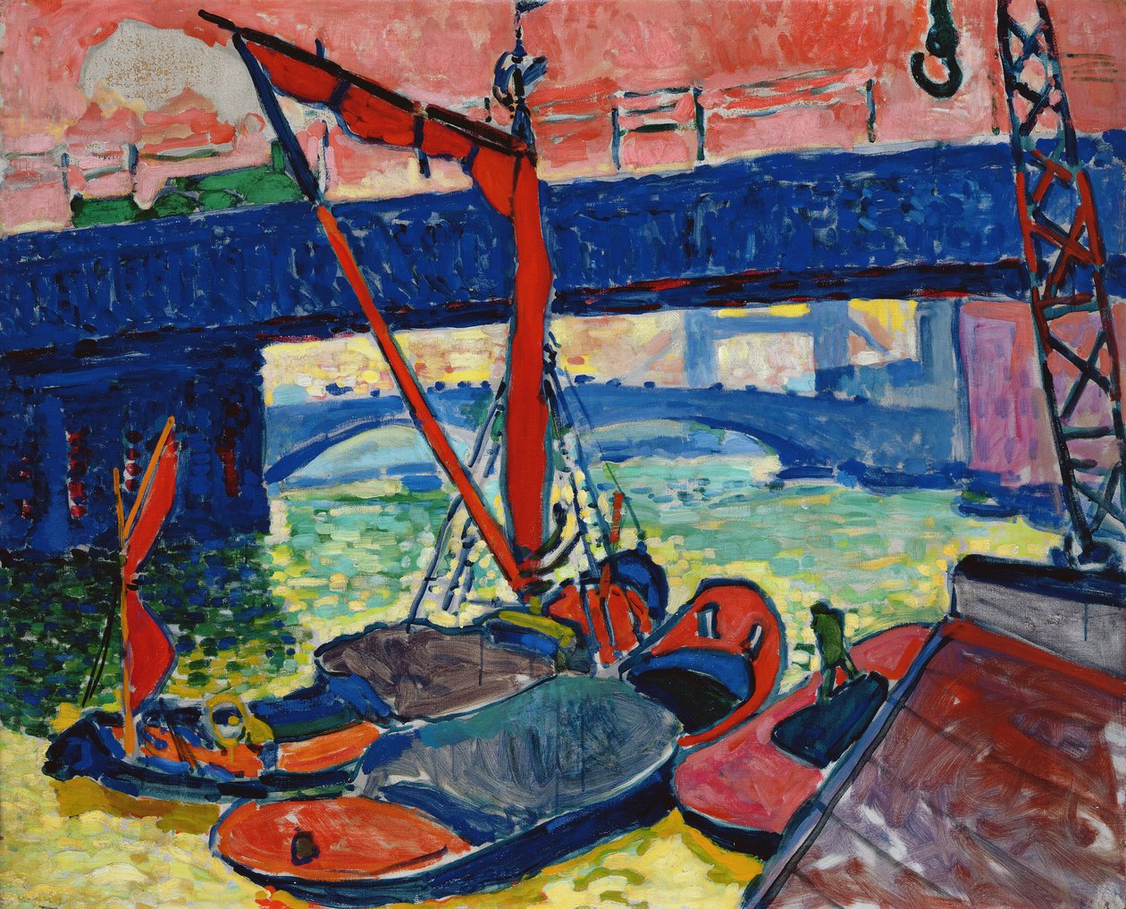 Barges on the Thames by Andre Derain
