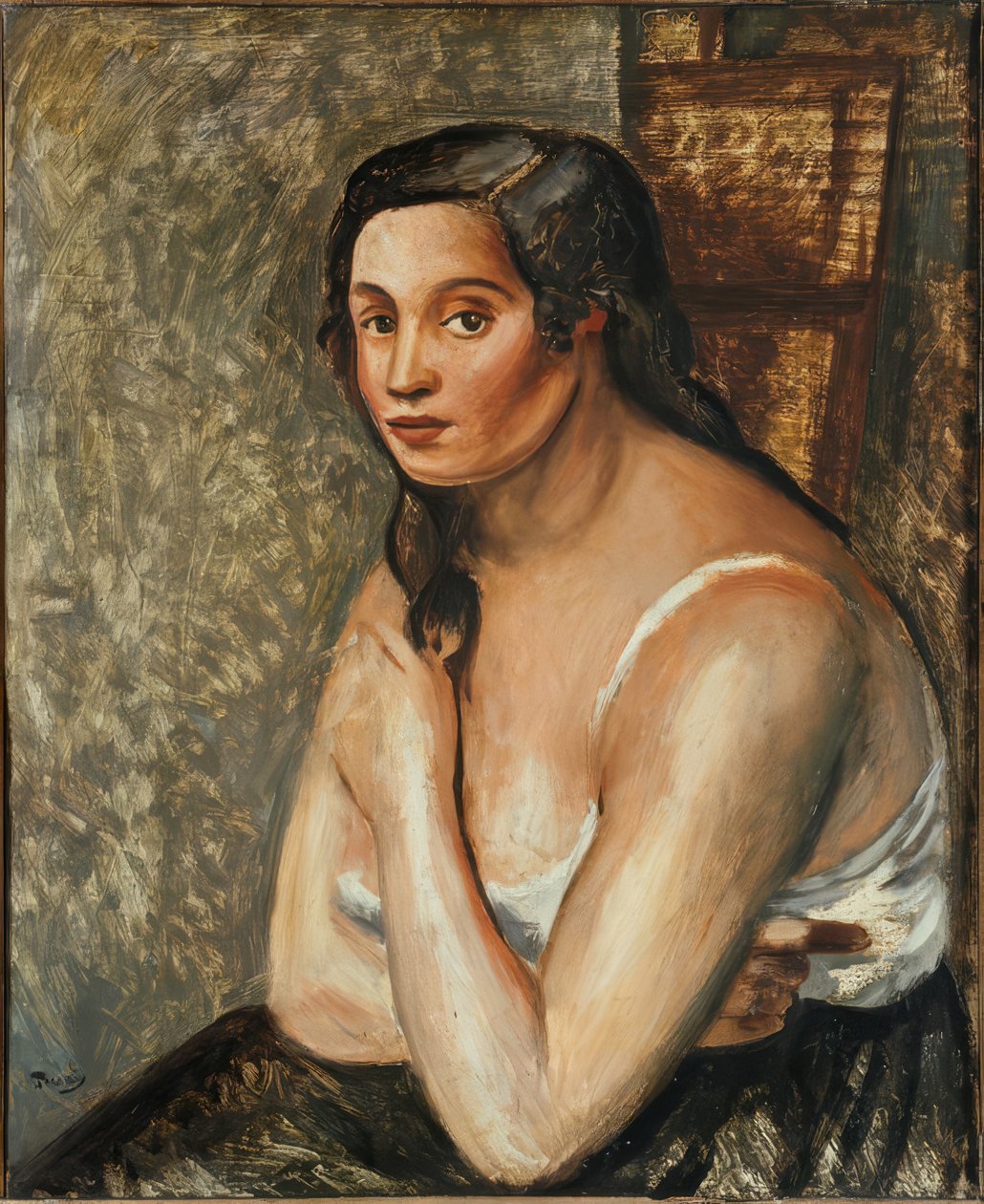 Seated woman in shirt by Andre Derain