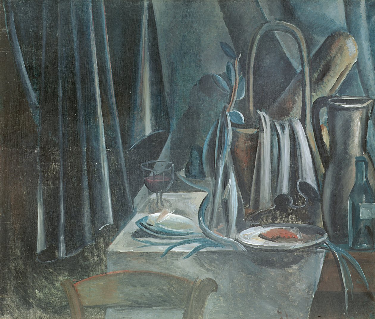 Still Life with Breadbasket, Jug and Wine Glass by Andre Derain