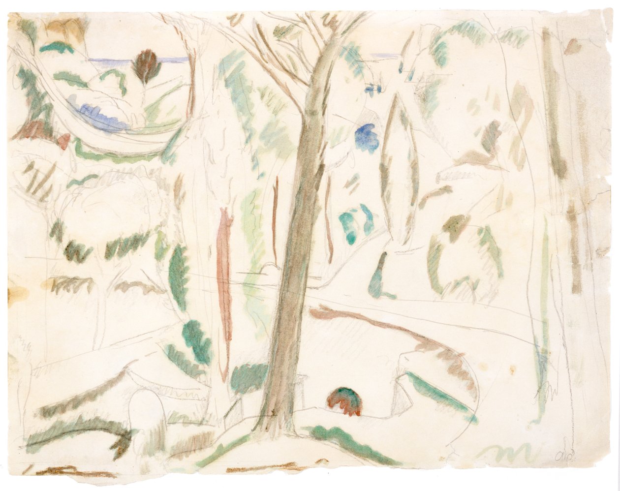 Untitled (study for The Turning Road), c.1906 by Andre Derain