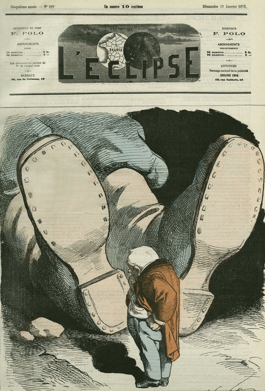 Adolphe Thiers (1797-1877), French Statesman. Cover in 