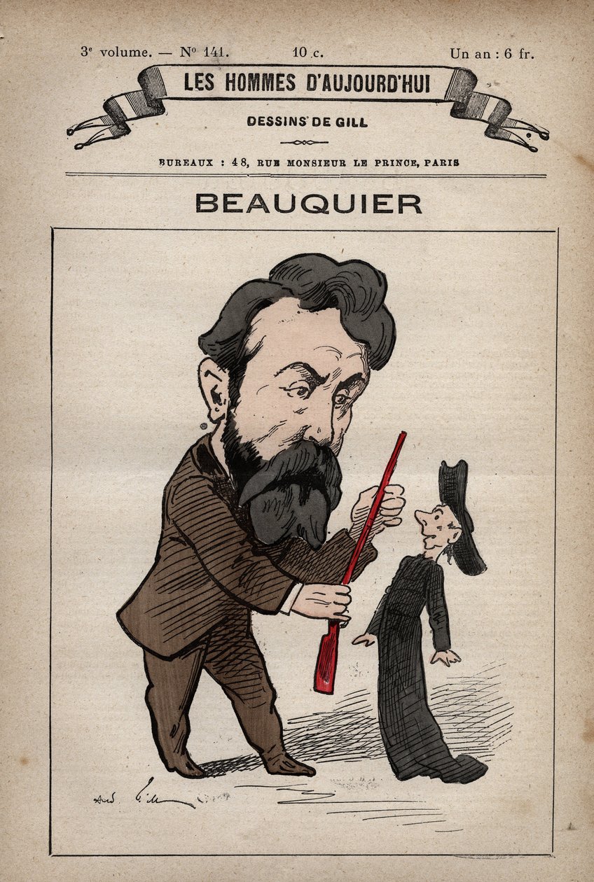 Cartoon of Charles Beauquier from 