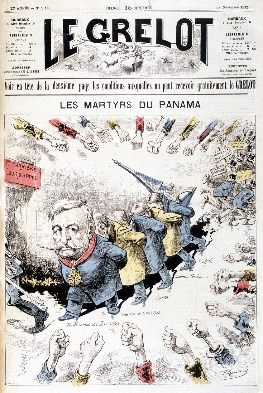Ferdinand de Lesseps - by Gill, in “The Men of Today”, late 19th century by Andre Gill