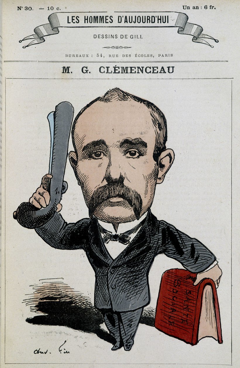 Georges Clémenceau - by Gill, in 