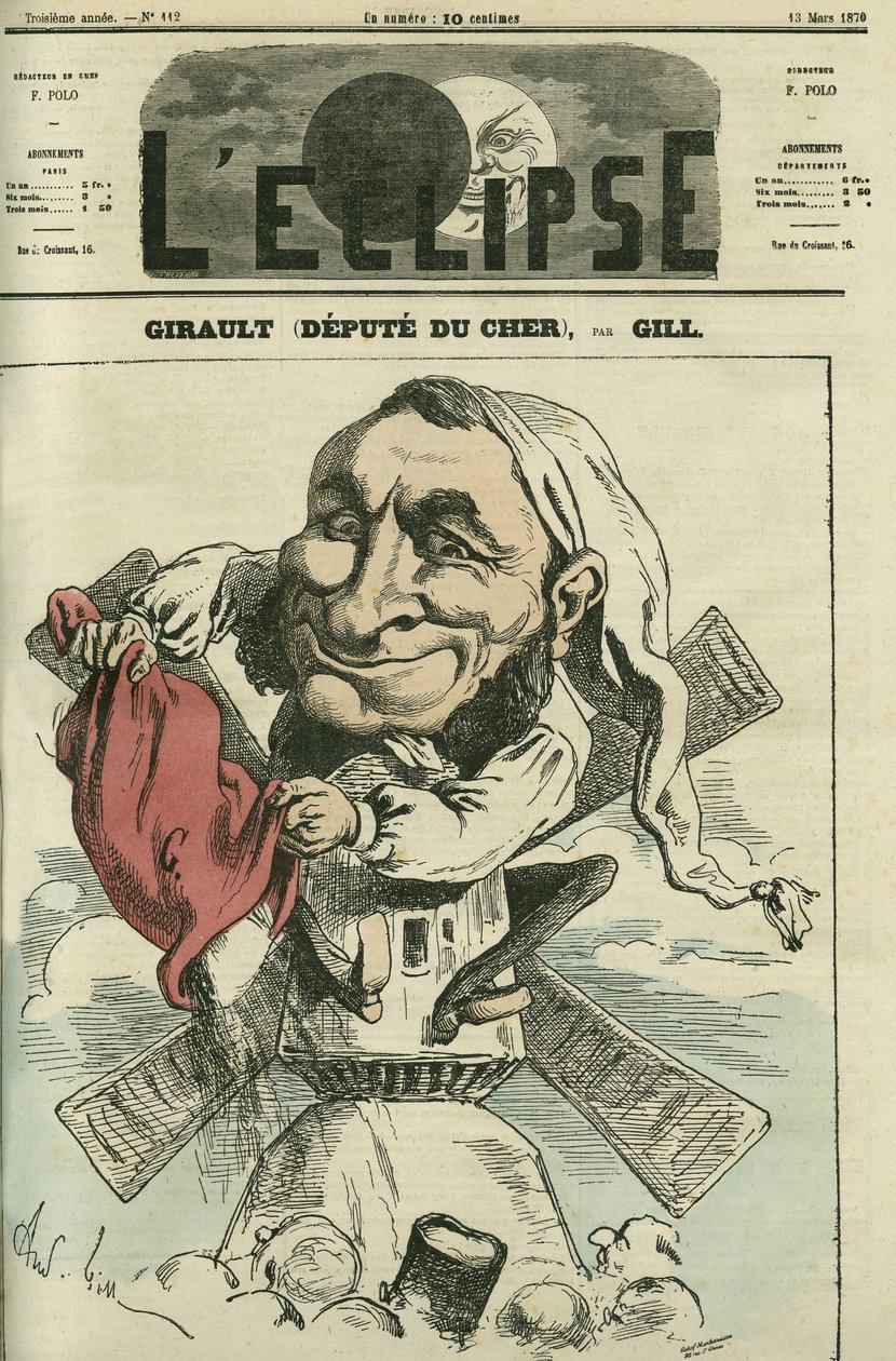 Jean Girault (1825-1909), French miller and politician. Cover in L