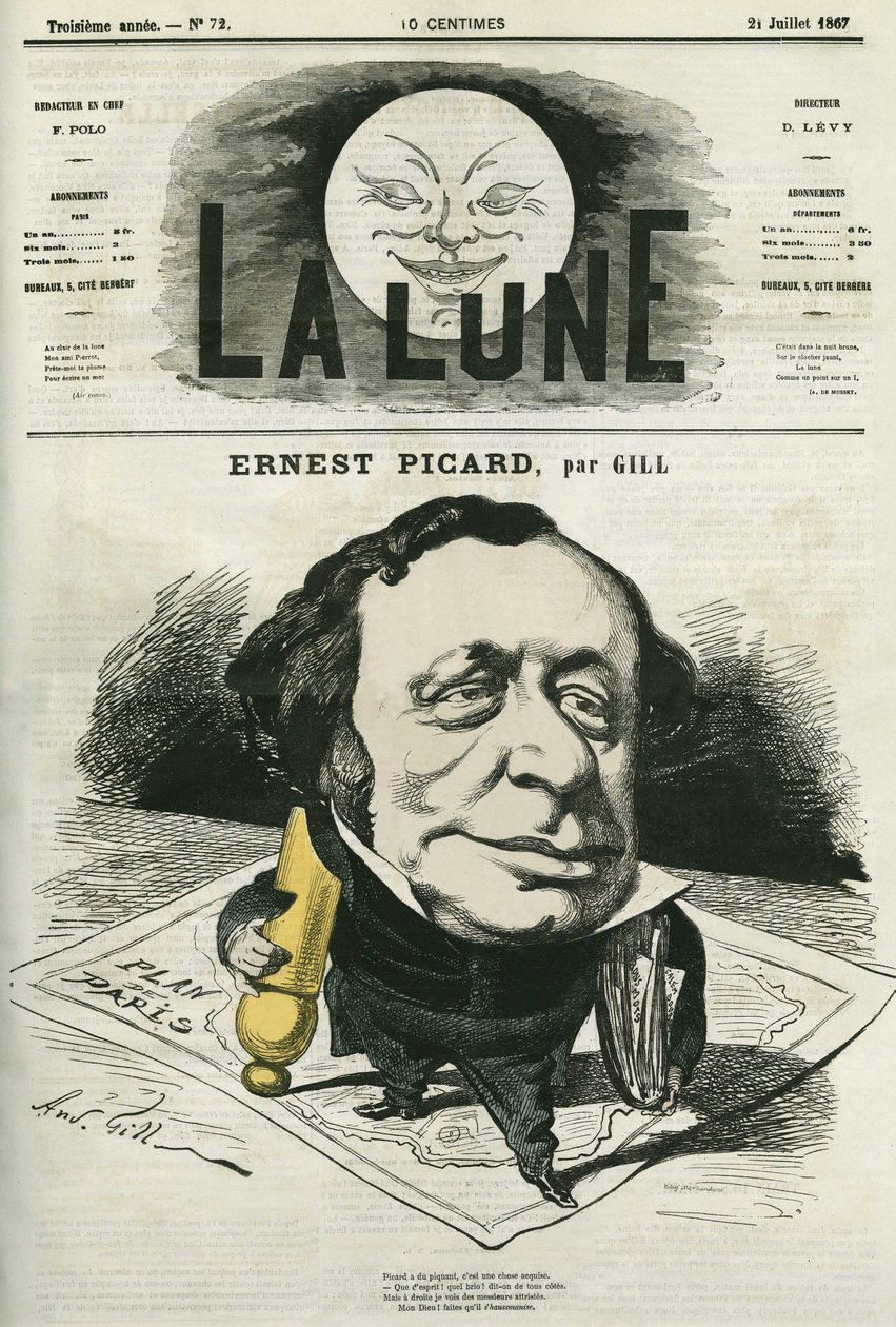 Portrait of Ernest Picard by Andre Gill