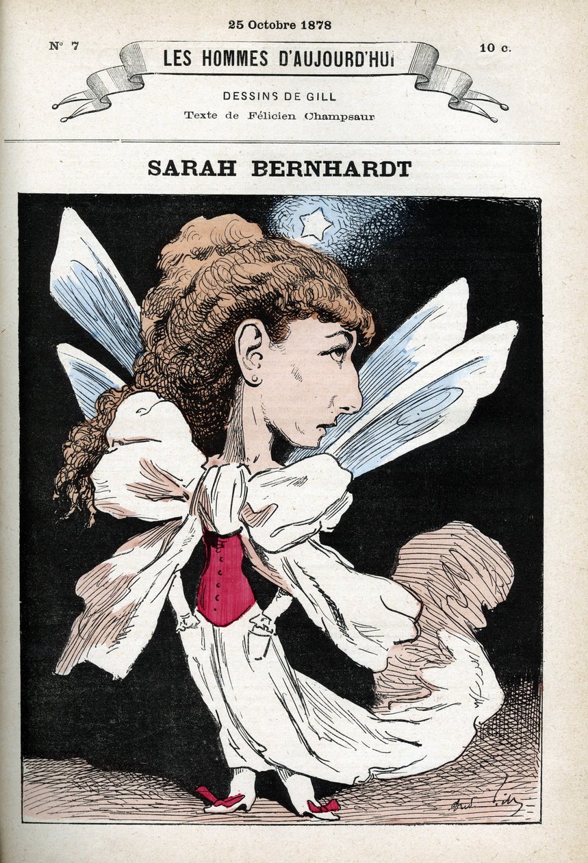 Portrait of Sarah Bernhardt by Andre Gill