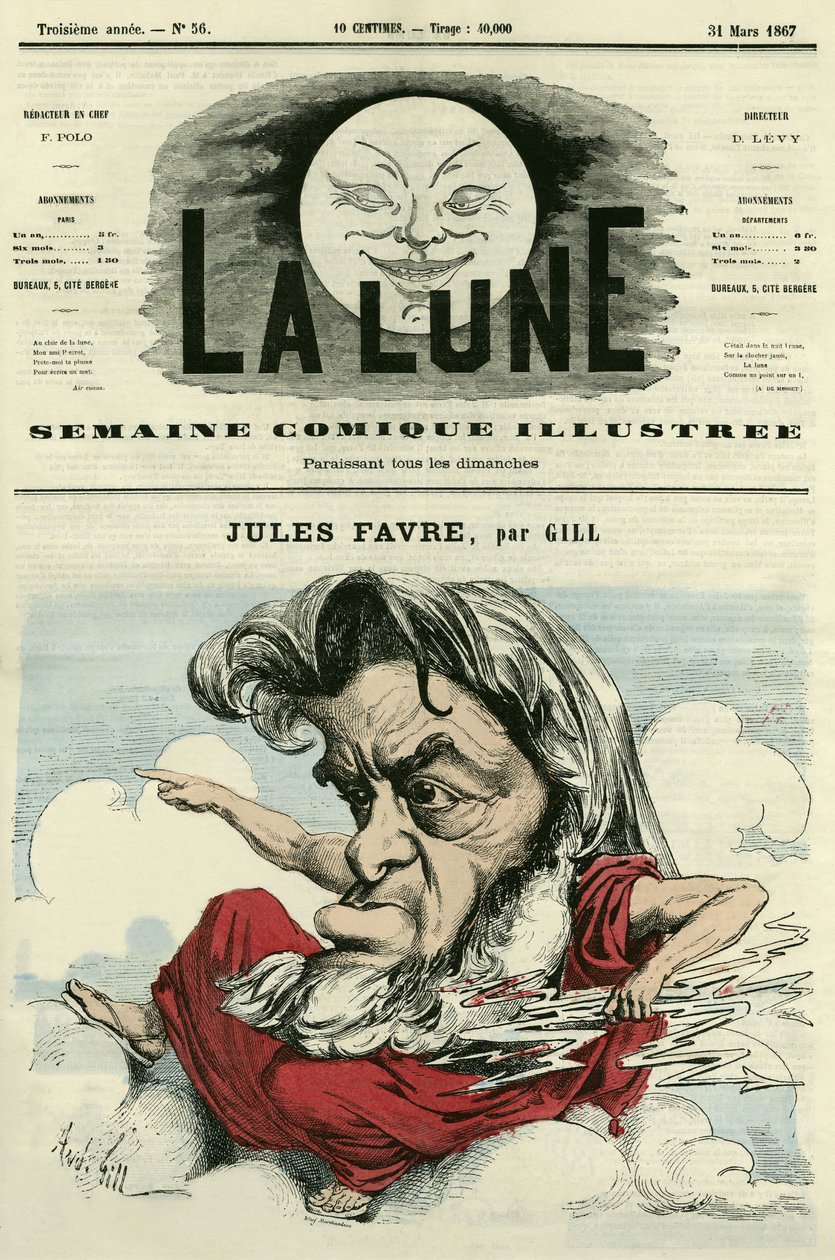 Portrait of Jules Favre by Andre Gill