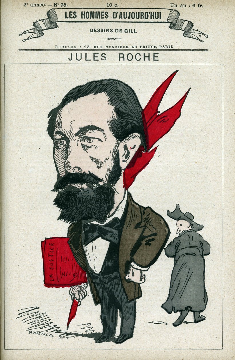 Portrait of Jules Roche by Andre Gill