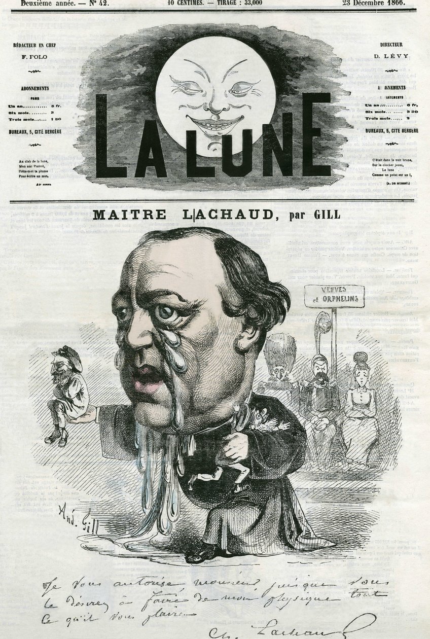 Portrait of Maitre Charles Lachaud by Andre Gill