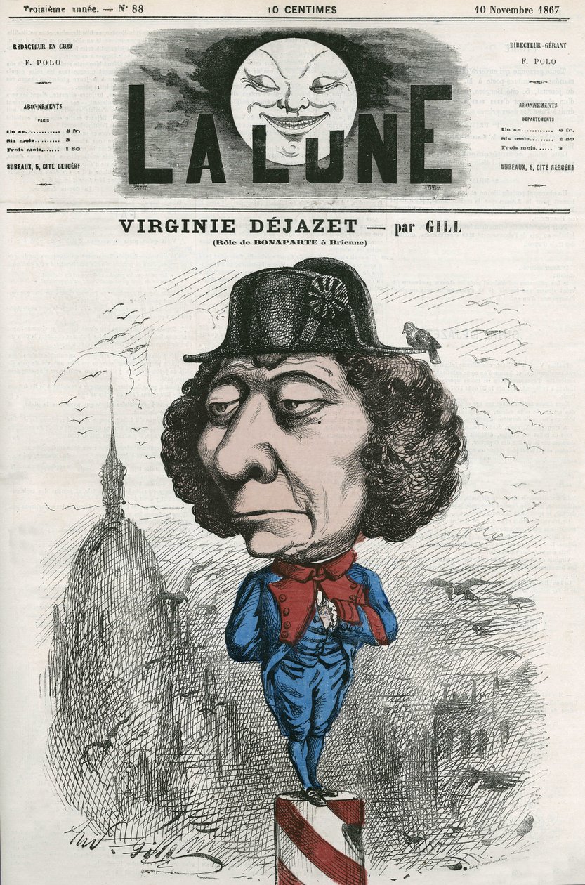 Portrait of Virginie Dejazet as Bonaparte by Andre Gill
