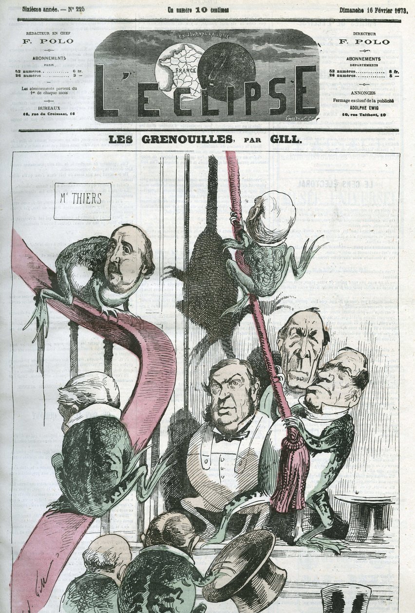 The Frogs, a Cartoon of Politicians in President Thiers