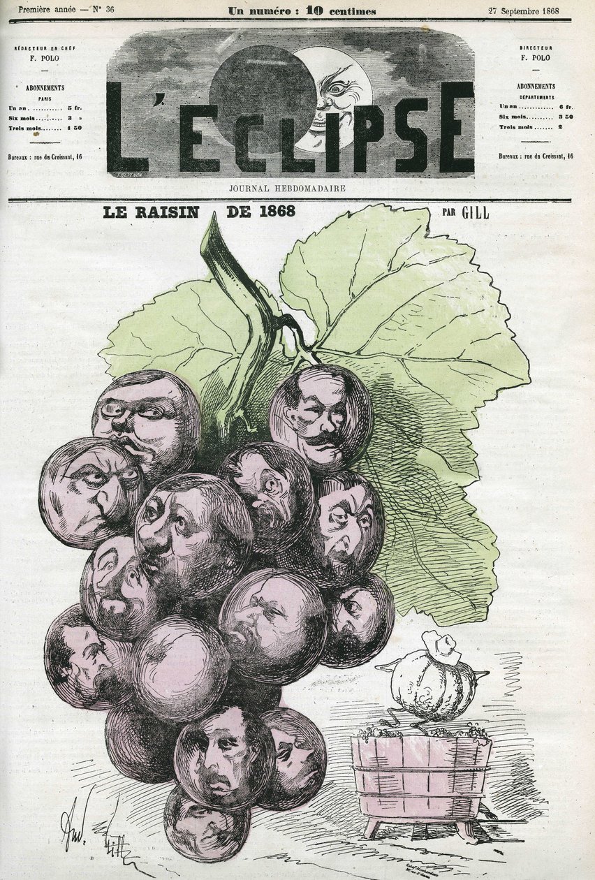 The Grape of 1868 by Andre Gill