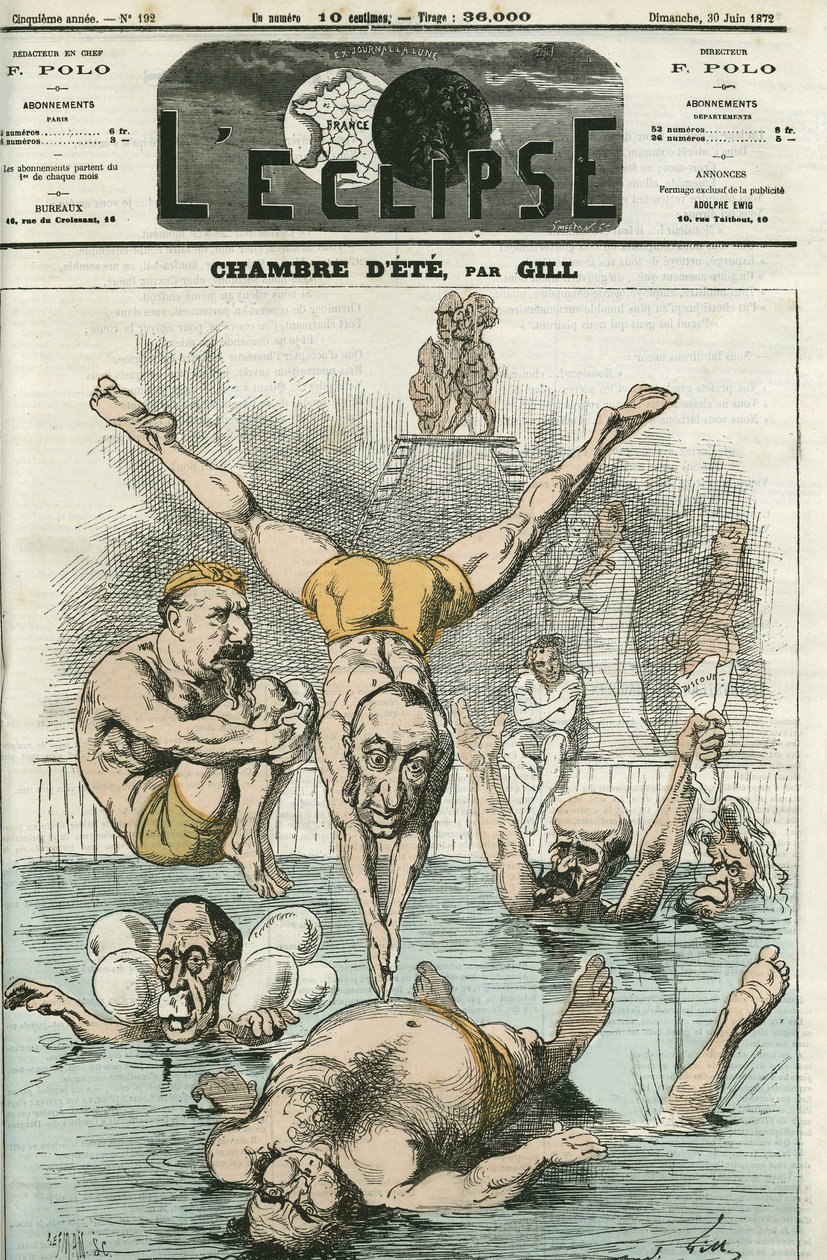 The Summer Room with gentlemen Thiers, Gambetta, Grevy, Favre, Trochu... Cover in 