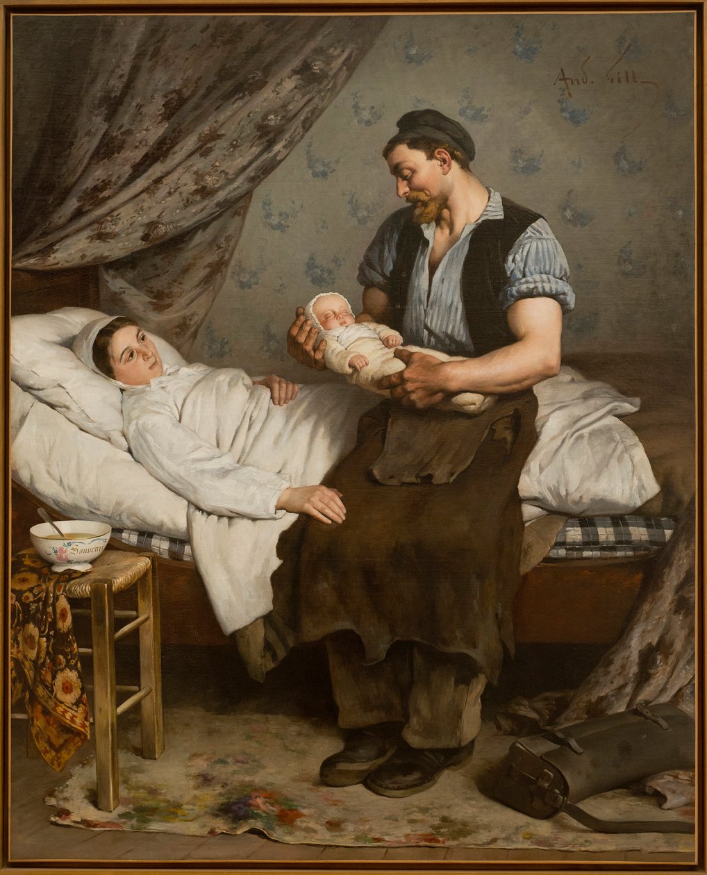 The Newborn Child by Andre Gill