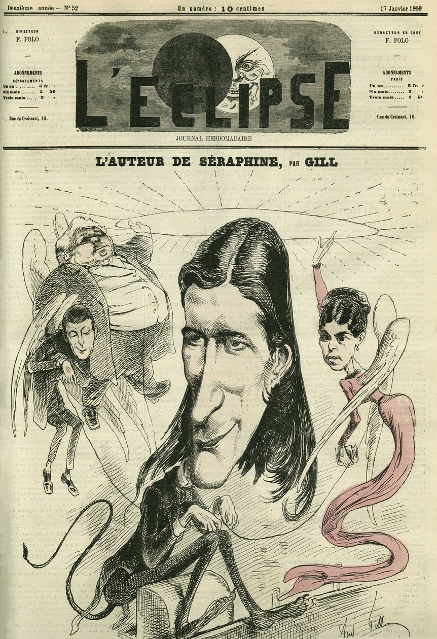 Victorien Sardou, French playwright. Cover in L