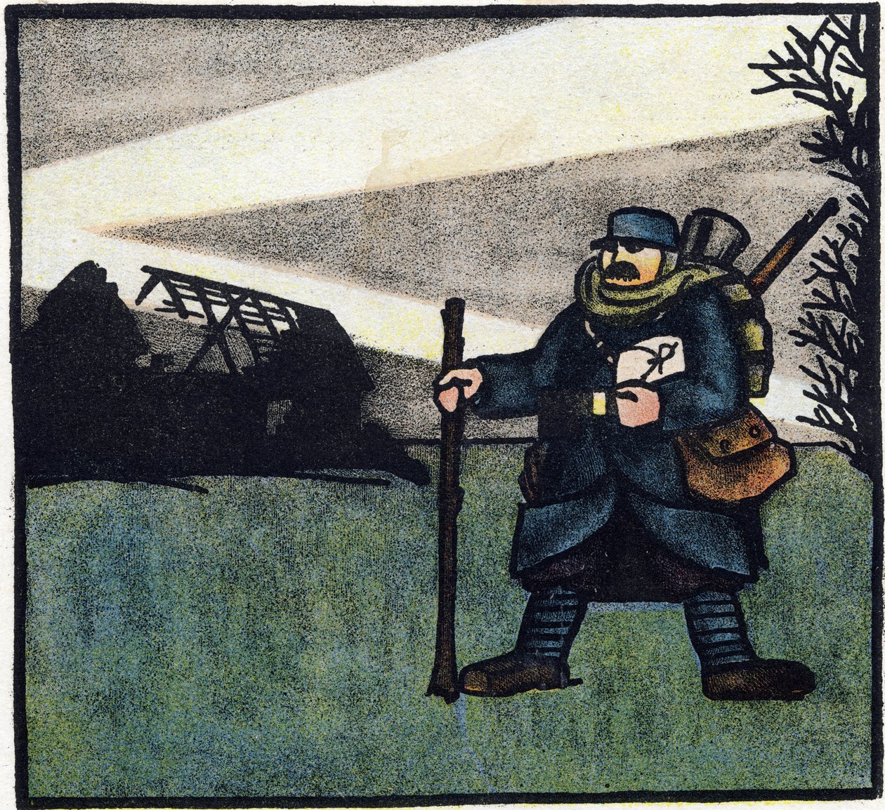 First World War 1914-1918: Hairy. Portrait of a French Army Soldier by Andre Helle
