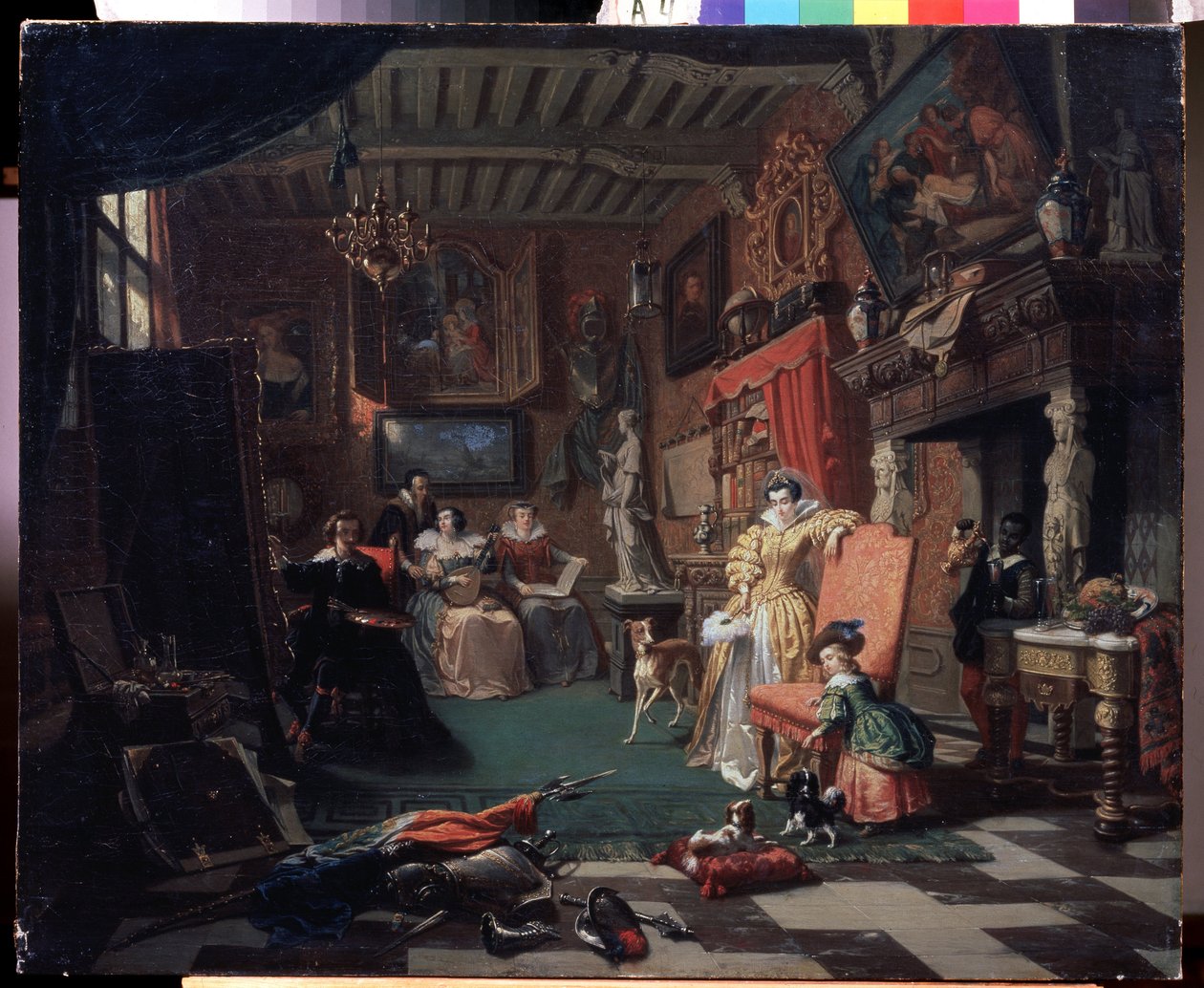 Sir Anthonis van Dyck painting a portrait by Andre Plumot