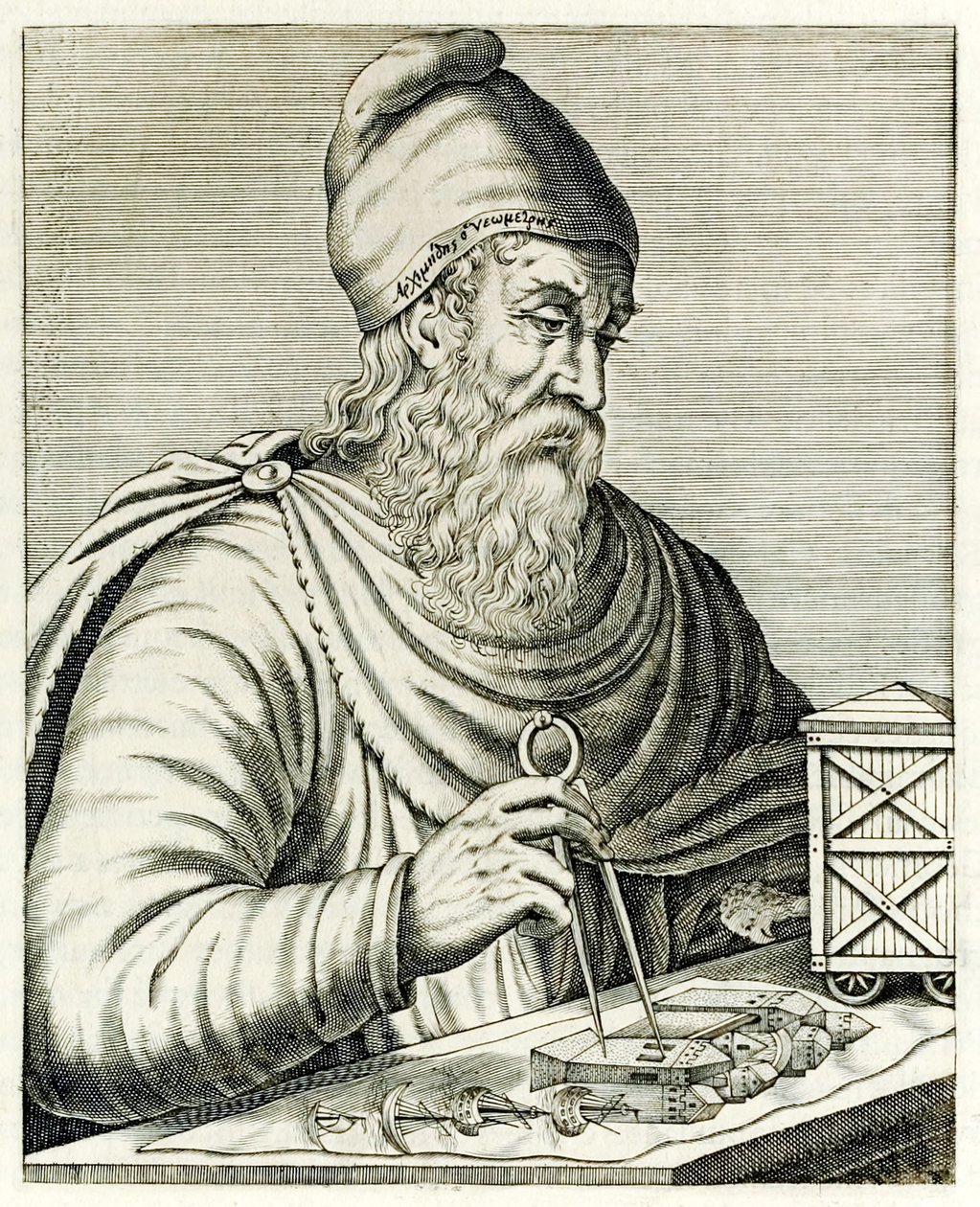 Archimedes of Syracuse from True Portraits by André Thévet published in 1594 by Andre Thevet