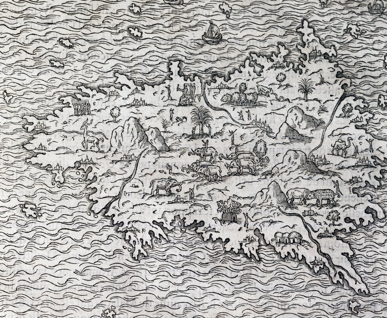 Map of Sumatra, Engraving by Andre Thevet by Andre Thevet