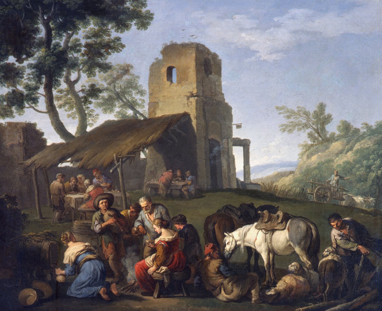 Peasants at Rest by Andrea Locatelli