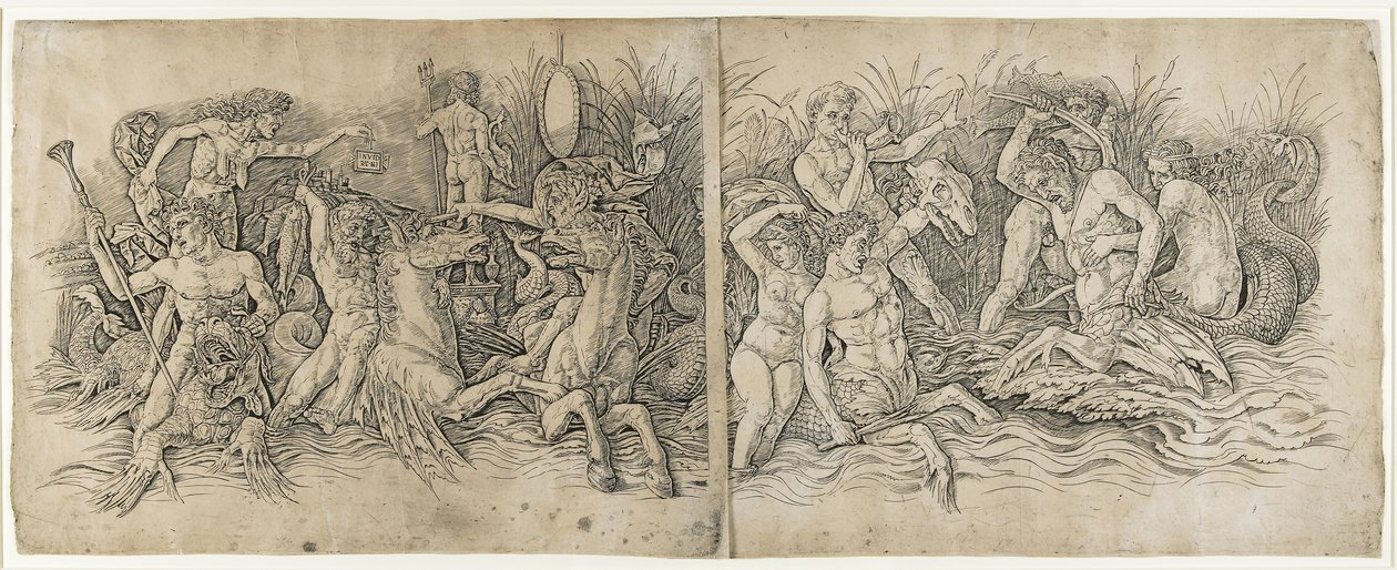 Battle of the Sea Gods by Andrea Mantegna