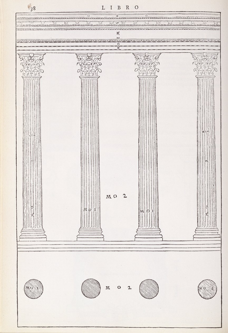 The Corinthian Order, illustration from a facsimile copy of 