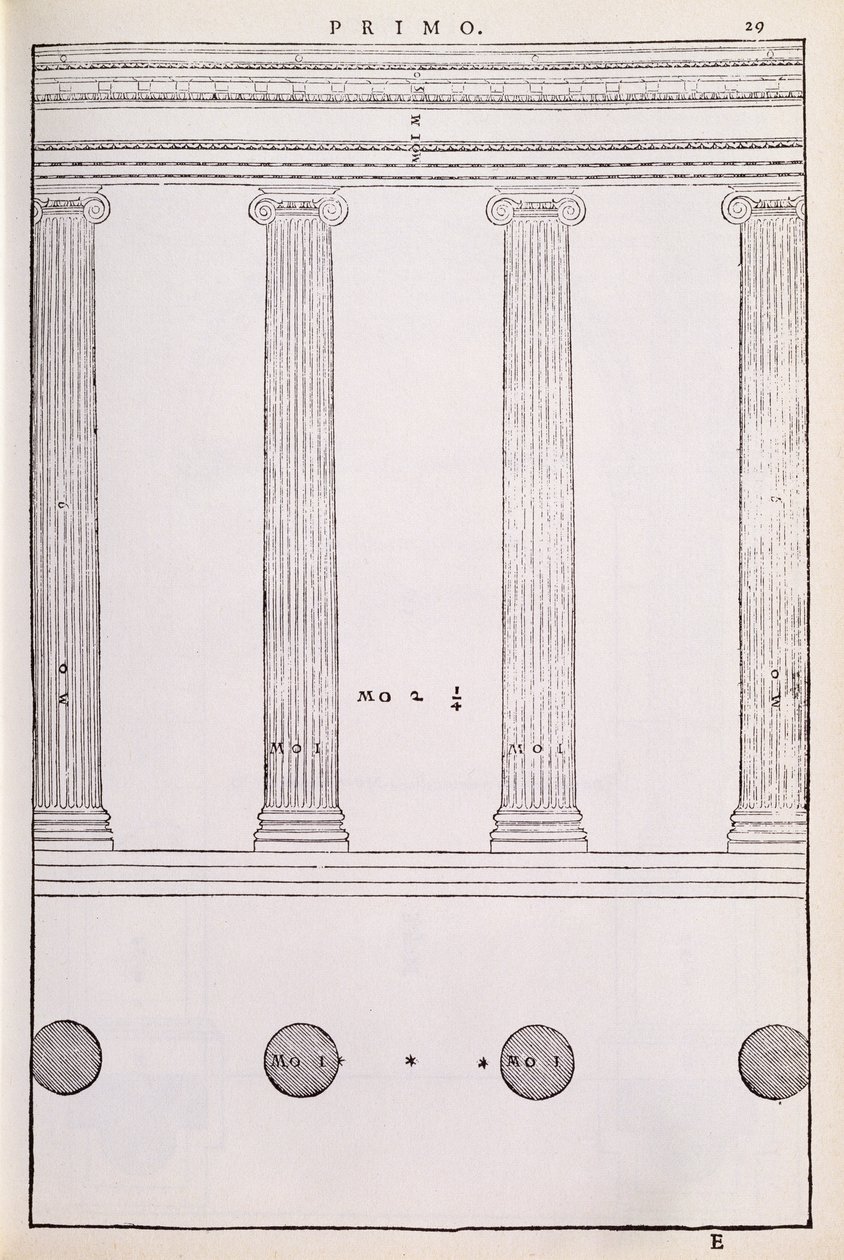 The Ionic Order, illustration from a facsimile copy of 