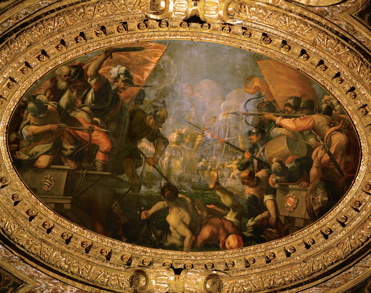 Venetian Victory Over Rival Maritime City State Pisa in 1099 by Andrea (1539-1614) Vicentino